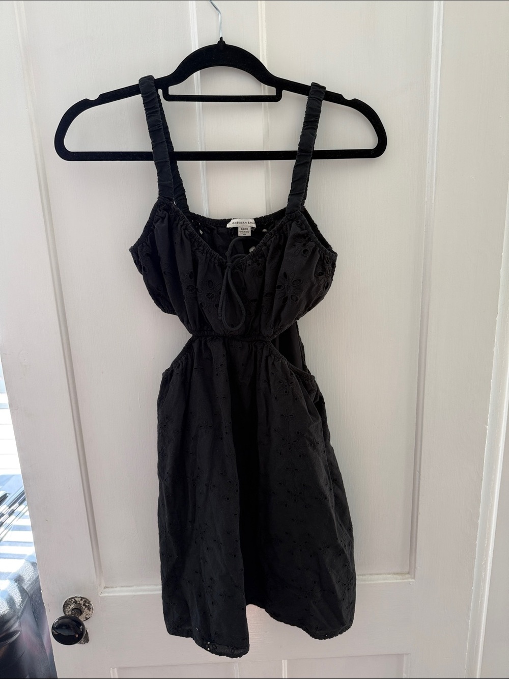 American Eagle Outfitters Black Mini Cutout Sundress